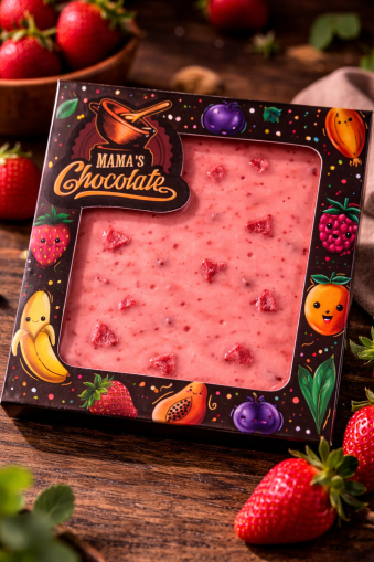 БЕЛГИЙСКИ ЯГОДОВ ШОКОЛАД С ПАРЧЕТА ЯГОДА