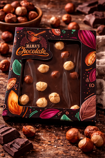 BELGIAN NATURAL CHOCOLATE WITH HAZELNUT "MOM'S NUTS"