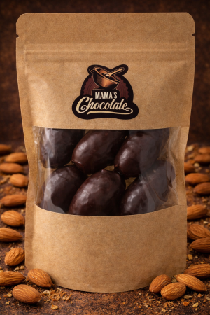 DATE CANDY WITH NATURAL CHOCOLATE AND ALMOND VEGAN