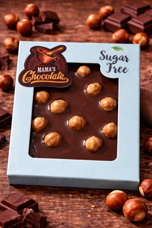  БЕЛГИЙСКИ НАТУРАЛЕН ШОКОЛАД С ЛЕШНИК "МАМИНИТЕ ЯДКИ" БЕЗ ЗАХАР