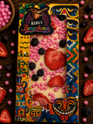 Mama’s Banga banga  БЯЛ С ЯГОДИ ,СИНЯ БОРОВИНКА И РОЗОВО КРИСПИ  80гр